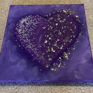 Heart acrylic painting